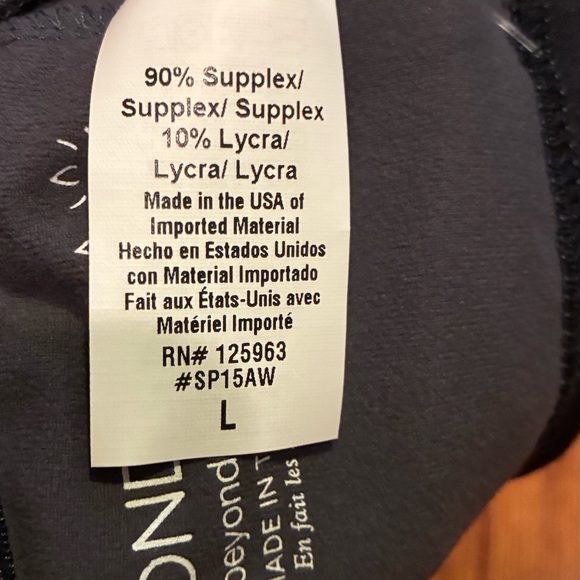 NWT Beyond Yoga Bandeau L Sports Bra Steel Gray Color Missing Shoulder Straps - Picture 5 of 7